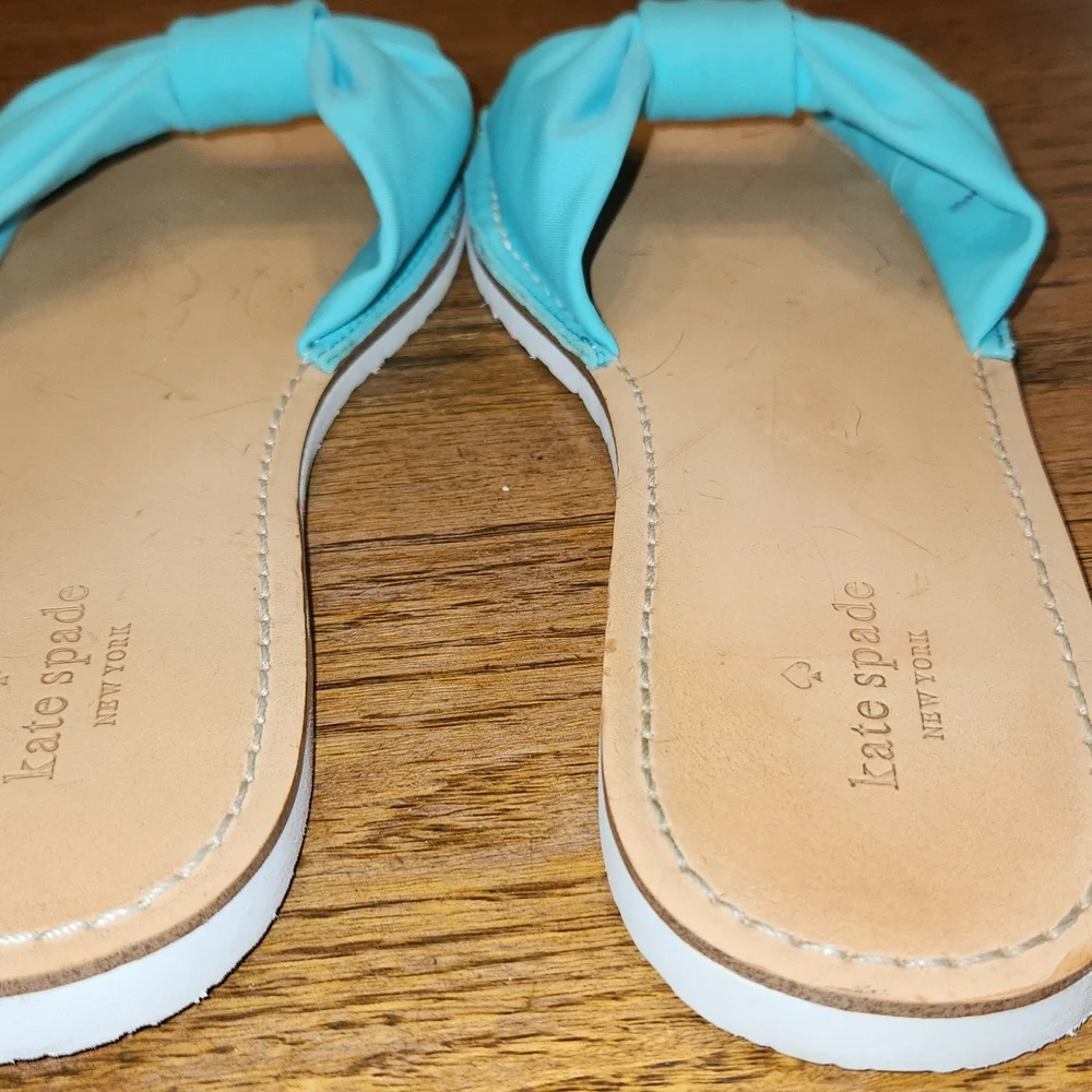 Kate Spade Turquoise Slide Sandals Size 8.5